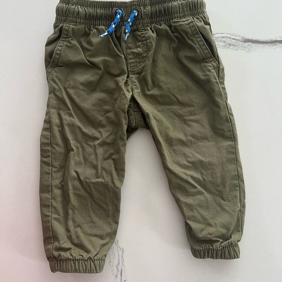 Carter's Other - 3/$10  Carter's Olive Joggers with Blue Drawstring